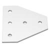 5PCS Flat Tie Plate Aluminum Alloy 5 Holes Compression Resistance Repair Mending Plate Bracket for Industrial