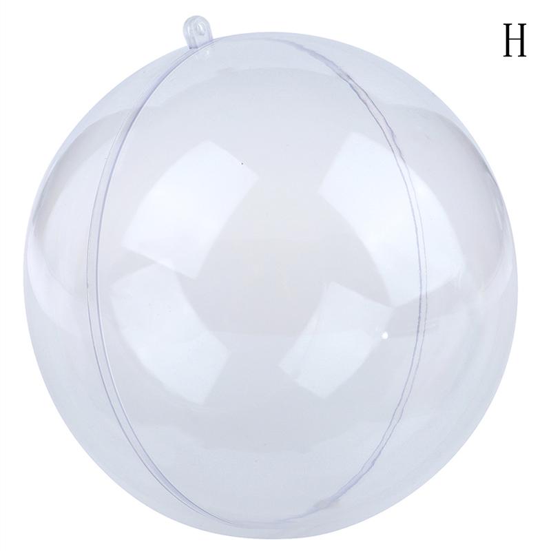 Plastic Round Ball Christmas Clear Bauble Ornament Gift Present Xmas Tree New