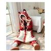 Animal Cat Onesie Women Men Pajamas Hooded Robe Warm Soft Sleepwear Overall Onepiece Jumpsuit Cosplay Costume Sleepwear Housecoat Loungewear Nightgown