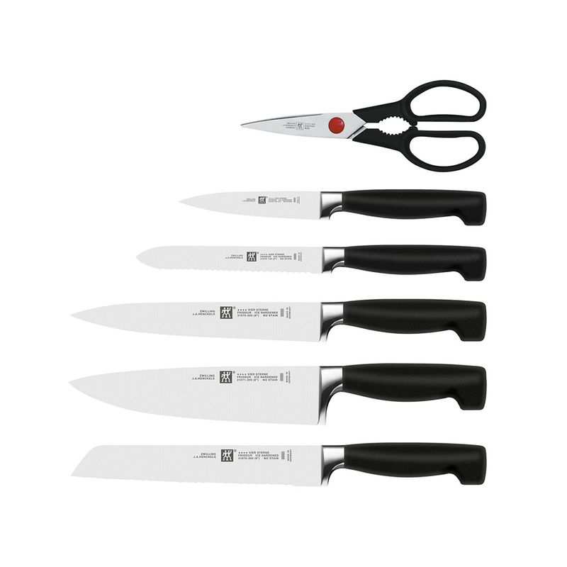 Henkel Zwilling 4-Star Self-Sharpening Knife Block White 7P (Tax Included)