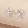 Fashion High-level Sense of Shiny Rhinestone Earrings Female Cross Small Earrings Simple Versatile Rhinestone Earrings Earrings Jewelry