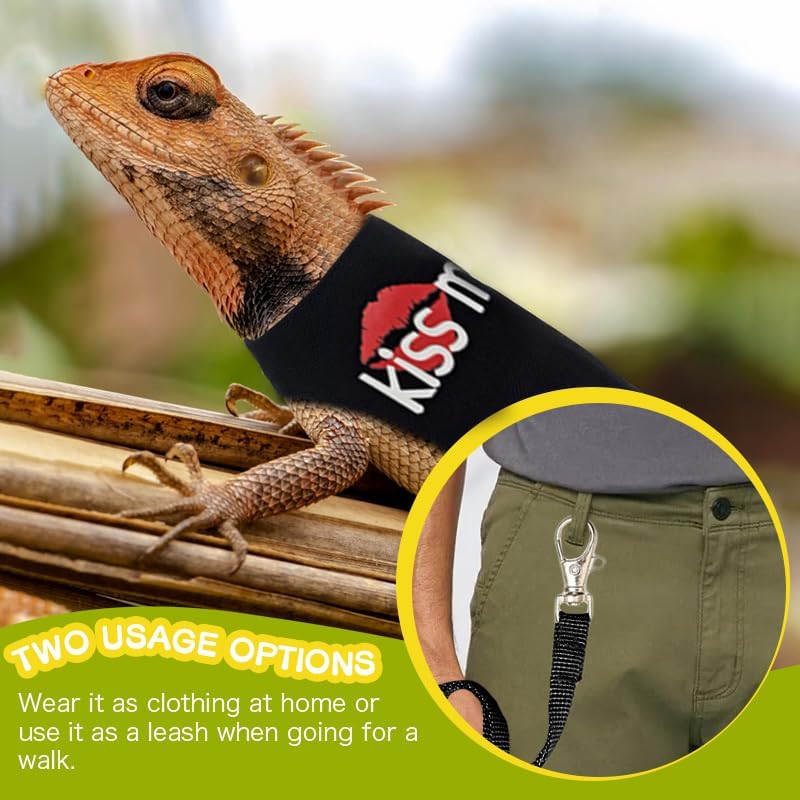 Bearded Dragon Leash and Harness Adjustable - Bearded Dragon Leash and Harness Set with Lizard Luminous Leash for Amphibians Chameleons Small Pet