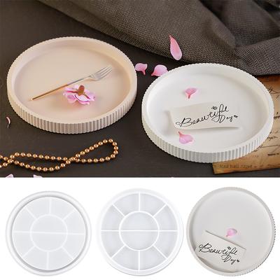 Большой круглый поднос для хранения, силиконовая форма, подставка под тарелку с фруктами, форма для литья керамики, глины, смолы, цемента, бетона, домашний декор