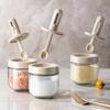 1PC Retractable Seasoning Box Glass Kitchen Seasoning Jar Sealed Seasoning Jar Household Salt Shaker Seasoning Bottle