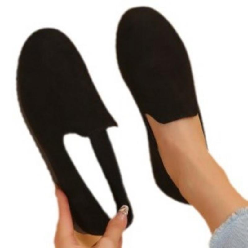 Большой размер весна и осень новая ленивая обувь плоская подошва однотонная круглая носочная часть женская обувь большой размер женская обувь