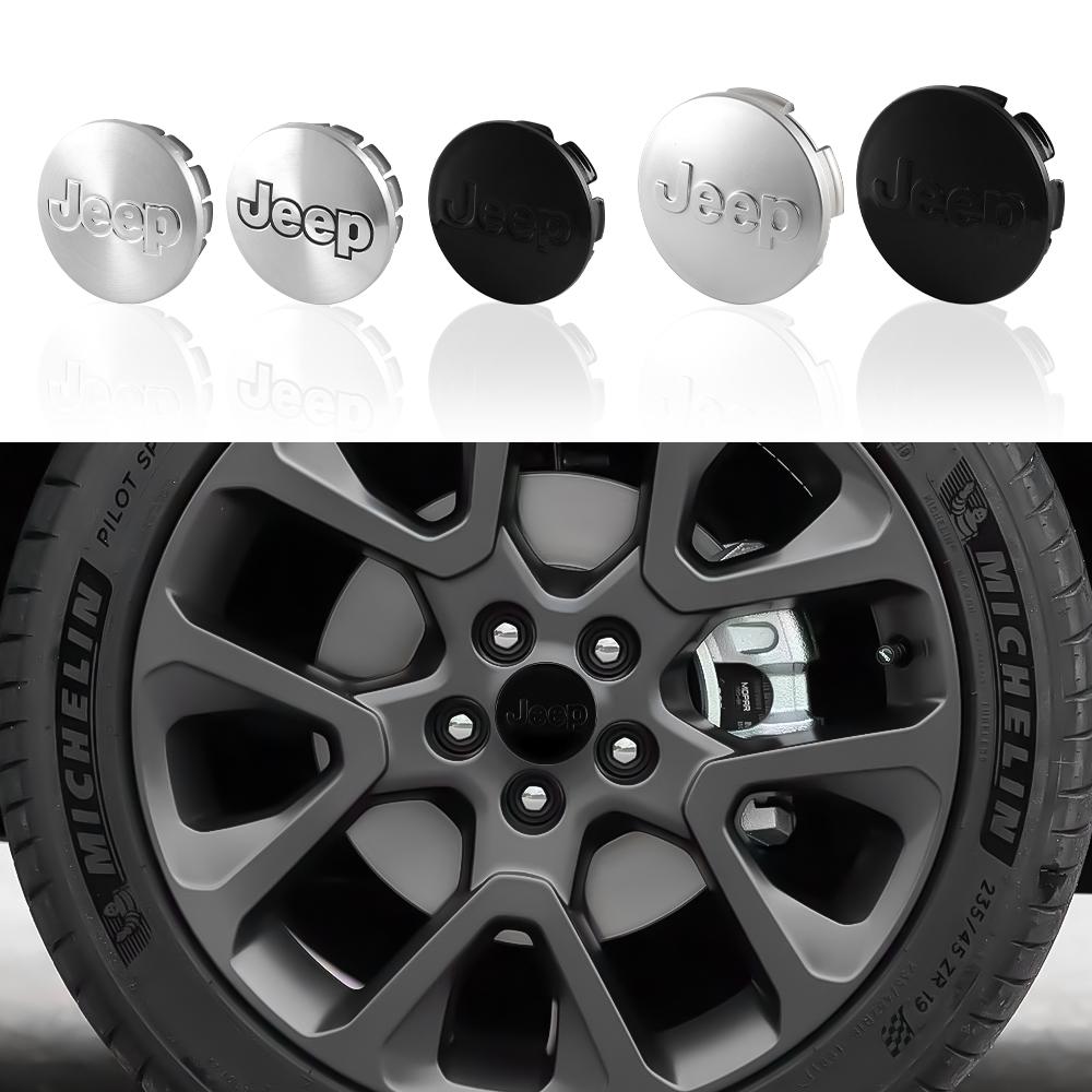 Car Wheel Center Hub Cap Rim Refit Dust-Proof Badge Covers For Jeep Wrangler Renegade Compass Gladiator Cherokee JL Grand Libert OQDRU1