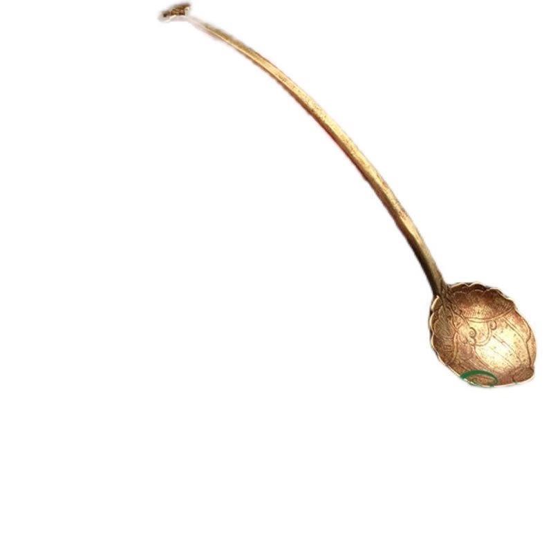 Vintage Brass Scoops Shovel Teaware Accessories Decorations Antique Copper Spoon Tableware Creative Ornaments