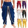 Men's Satin Dhoti Pants S-3XL - Elastic Waist Draped Baggy Trousers for Vacation & Ethnic Theme Parties