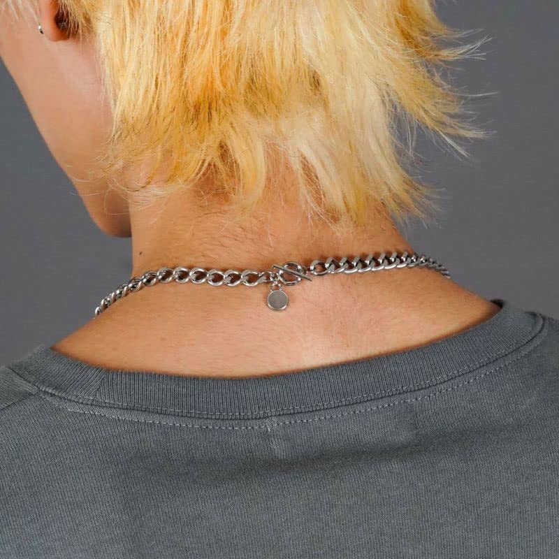 Ожерелье из обернутой широкой цепи шириной 7 мм, Kihei, 50 см, хирургическая нержавеющая сталь, с индивидуальным мешочком, только Kihei Thick Brand [Lion Heart] для мужчин