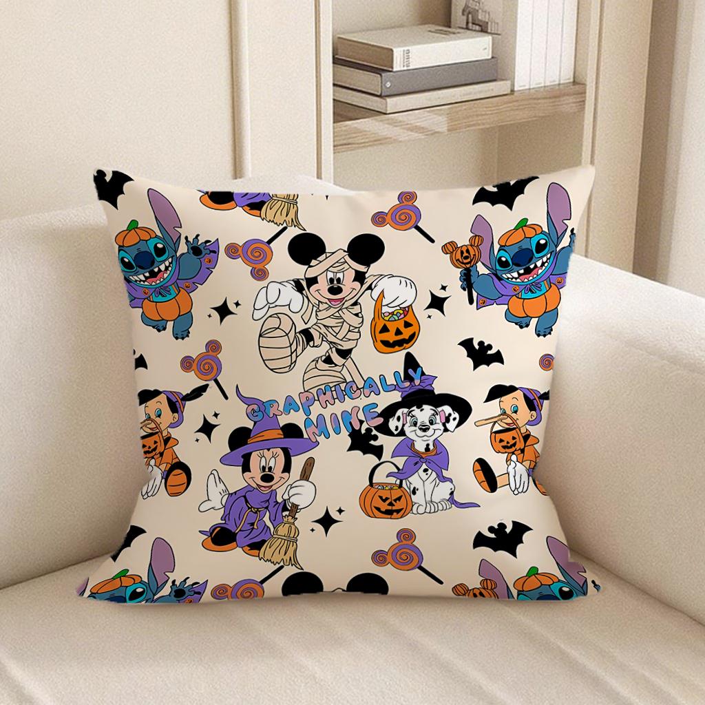 Spooky Stitch and Friends Halloween Pillowcases: Festive Fun for Your Home Sofa cushion cover, party decoration, gift