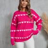 Women's Autumn and Winter Knitwear Love Fashion Pullover Long Sleeve Sweater