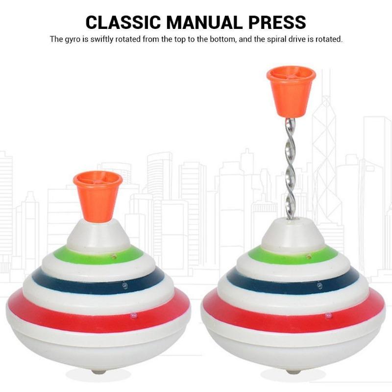 1Pc Flashing Music Push Down Top With LED And Music Hand Light Up Toy Birthday Gifts For Kids Toddlers Boys Girls ZPG