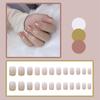 On Nails Artificial Full Cover Nail Tips Short Round/Square Head False Nails Wearable Fake Nails