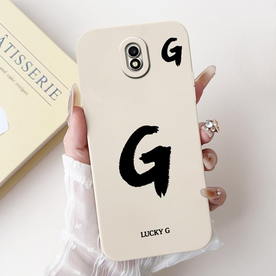 For Samsung Galaxy J7 2017 Case J730F Cover Lucky Letters Soft Silicone Protective Cover For Samsung J3 J5 Pro 2017 J7Pro Bumper