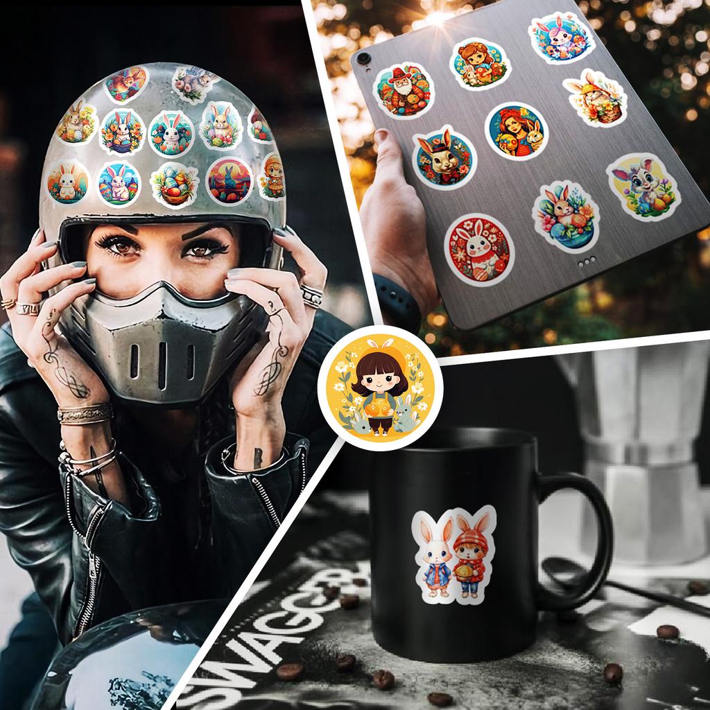 50 Easter Bunny Personality Diy Party Carnival Day Stickers