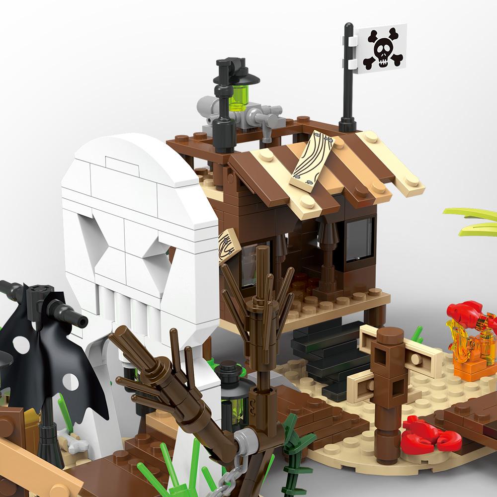 Нетоксичный набор для сборки пиратского корабля Moc Модель пиратского корабля Строительные блоки Креативные подарки для подростков и взрослых Для сборки 578 деталей