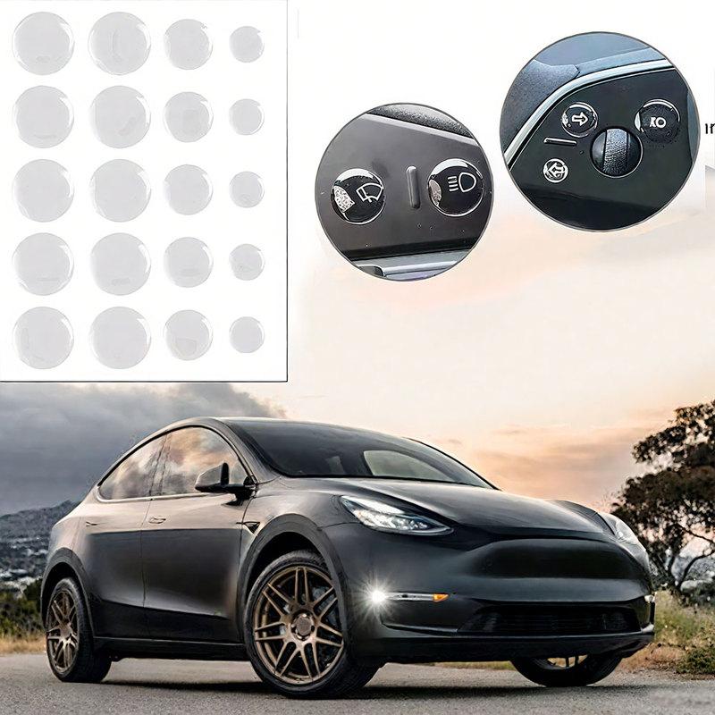 Car Door Button Decals Steering Wheel Switch Protection Stickers Auto Accessories for Tesla Model Y Juniper/Model 3 Highland/X/S