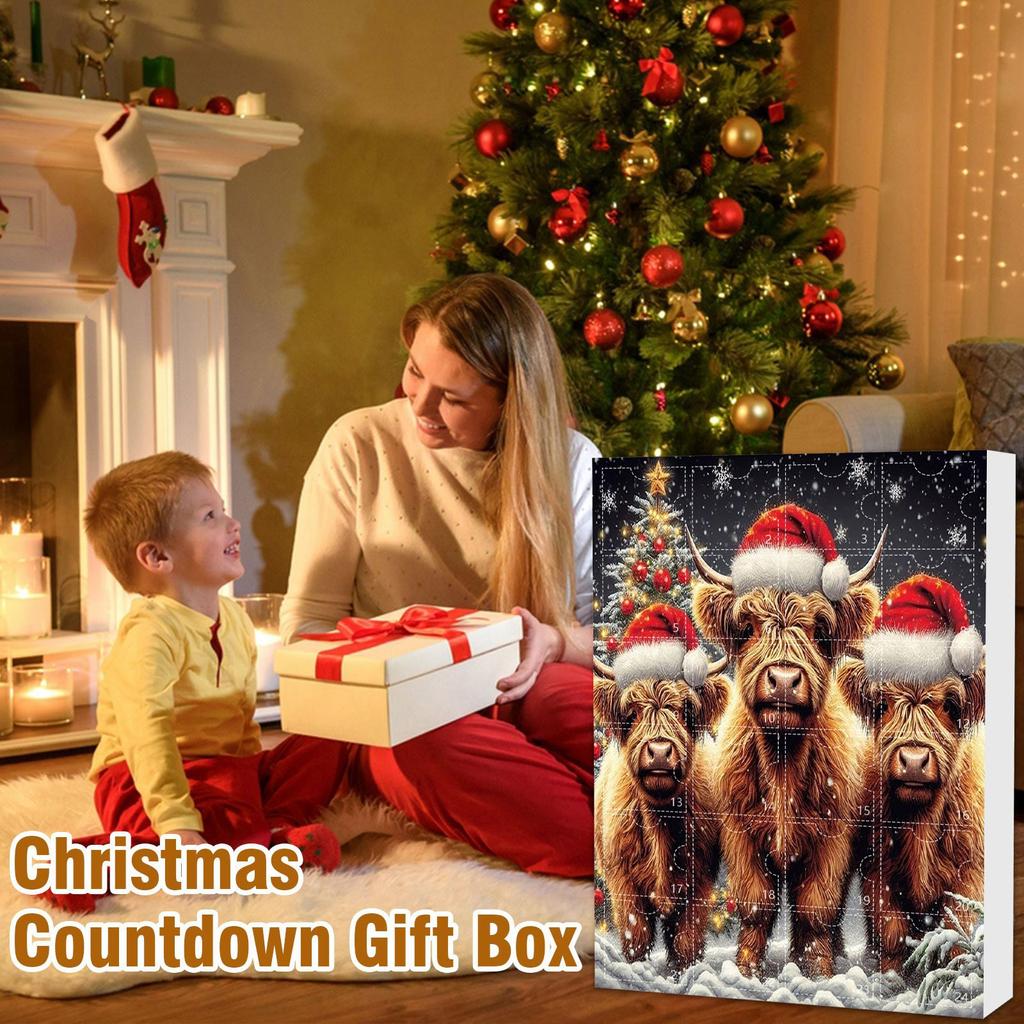 Домашний декор 2024 Праздничный адвент-календарь Адвент-календарь Коллекционный 2D-набор забавных животных Памятный коллекционный домашний декор