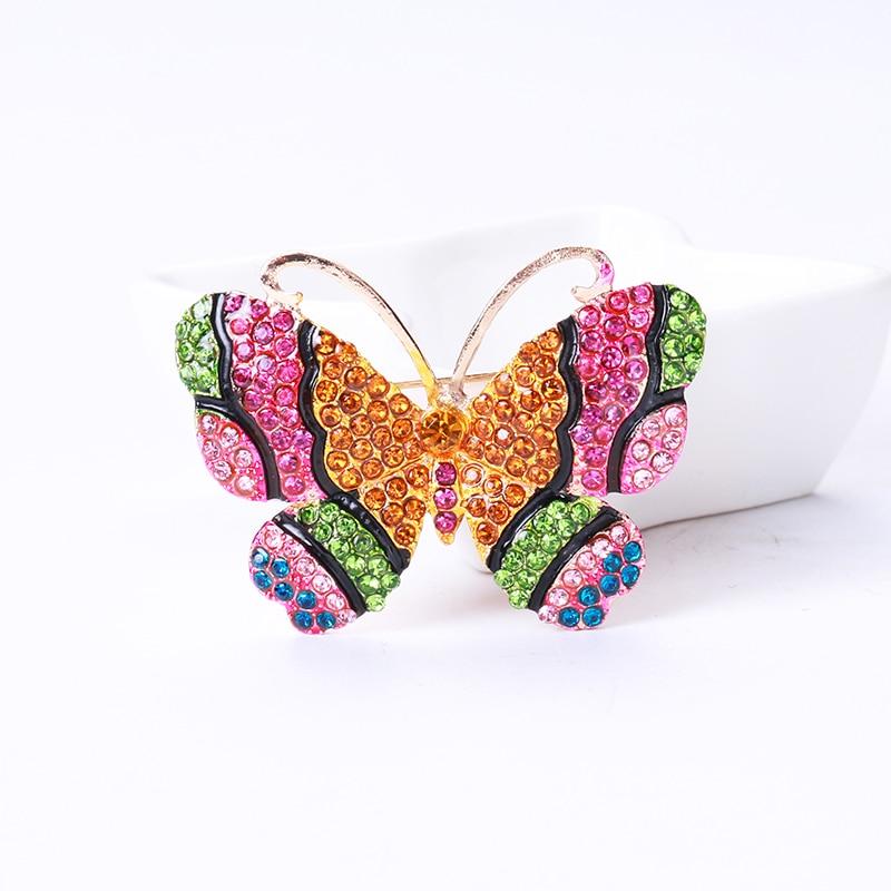 Blucome Красочная брошь-бабочка, женская брошь для пальто, костюма, сумки, булавки для лацканов, украшения для свадебной вечеринки, подарок на Новый год