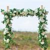 2Pcs 2.2M Artificial White Flower Fake Rose Hanging Vines Plants Leaves Artificials Garland Flowers Wedding Party Decoration