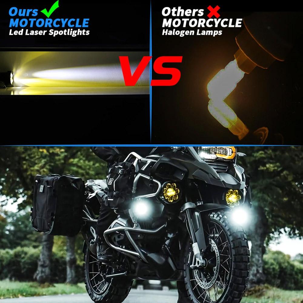 Motorcycle Led Work Light 12V 24V For Car Yellow Fog Lamp 4x4 Off Road Tractors Driving Light White Square Off-Road Use