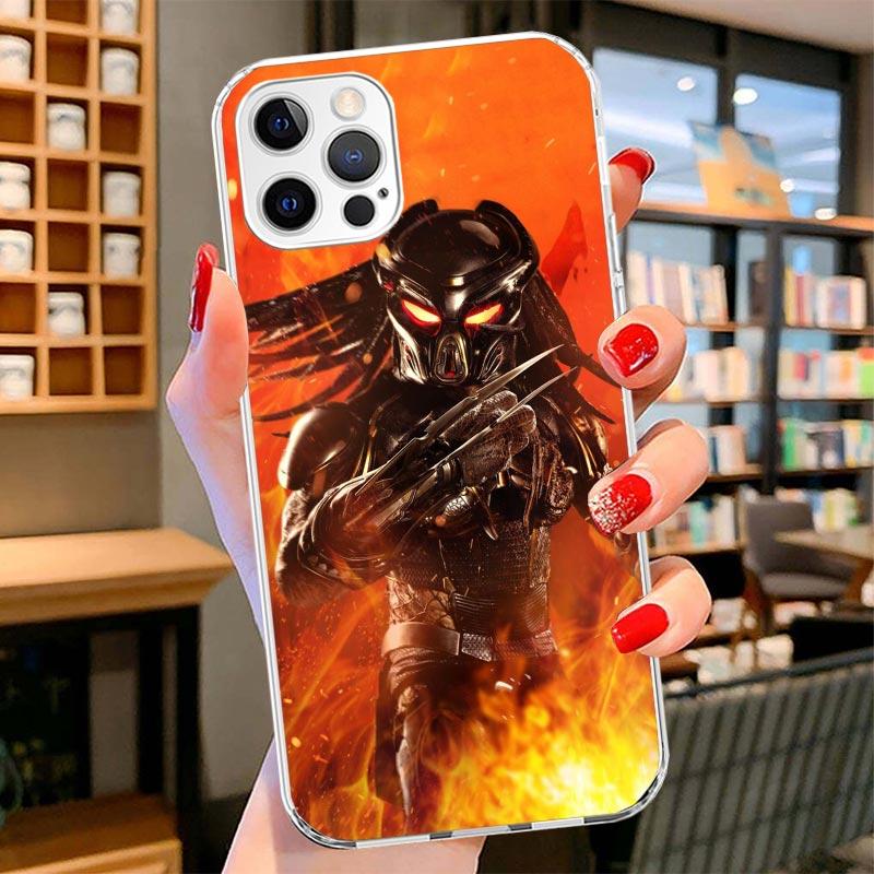 Чехол для телефона с рисунком «Чужой против Хищника» для iPhone 16 17 Air 15 14 Pro Max 16E Чехол для телефона 13 Mini 12 11 7 SE 8 Узор с принтом
