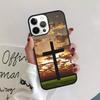 Христианский Иисус Крест Черный Пластиковый Чехол для Телефона Для iPhone 17 Air 16 15 14 13 12 Pro Max 11 Pro Max Plus