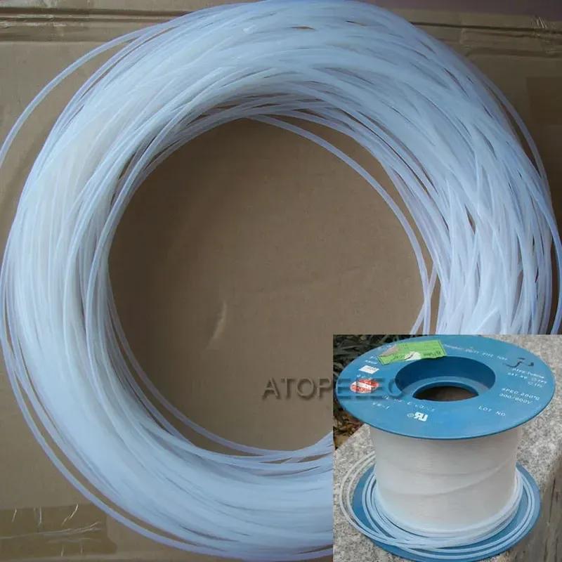 5M ID 2.2/2.4/2.7/3/3.4/3.8mm PTFE F4 Tubing Rigid Pipe 260℃ Heat Resistant Wrap Wire Cable Sheath Sleeving