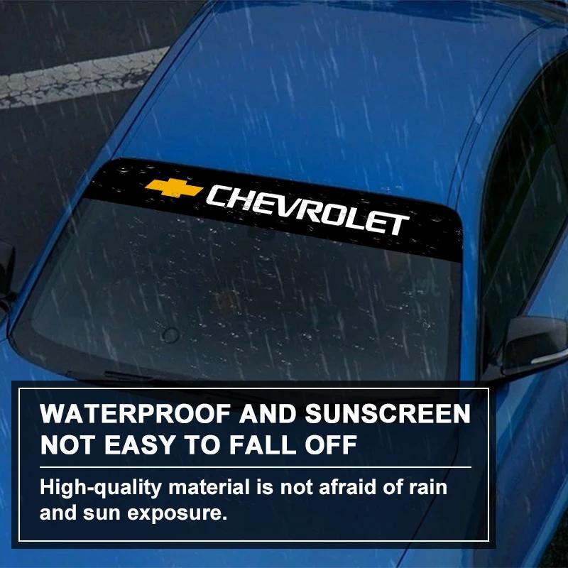 blkz8 Car reflective decorative sticker Front windshield sticker Fit For Chevrolet Silverado Impala Malibu Equinox Cruze Blazer Spark