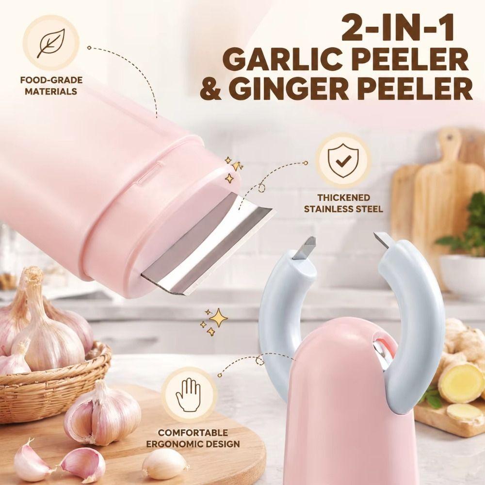 Clip Structure Garlic Peeler Peeling Function Ginger Skin Removal Tool Ginger Scraper Home