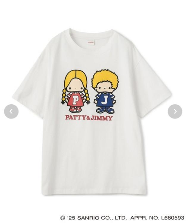 Sanrio Characters Patty Jimmy Print Short Sleeve TShirt OffWhite Jp Limited