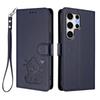 WEFOR Милый Котик тисненый чехол-бумажник для Samsung Galaxy S26 S25 S24 S23 Ultra S25 S26 Edge, Чехол-книжка, Держатель для карт, Ремешок на запястье