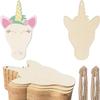 Unfinished Wooden Ornaments Unicorns DIY Blank Christmas Tree Hanging Wood Slices