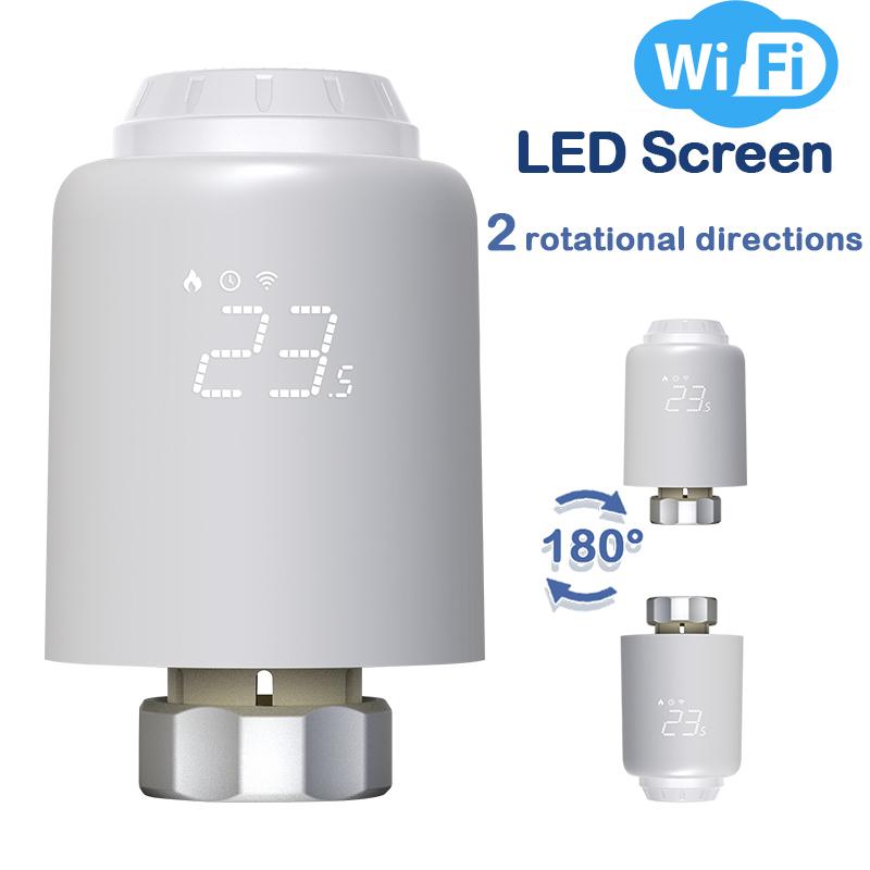 Tuya WiFi Smart ZigBee TRV Radiator Thermostatic Actuator Valve Programmable Temperature Controller Voice Alexa Google Home