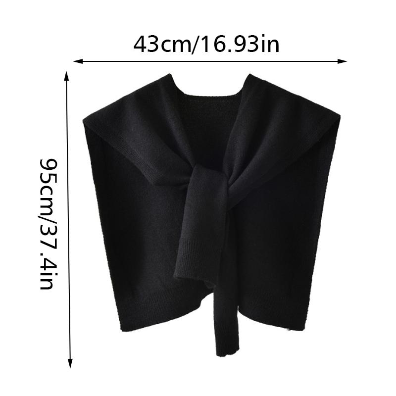 1 шт. Аксессуары для одежды Универсальная однотонная классическая шаль Теплый шарф Минималистичный стиль Вязаный материал Мода Многоцветный