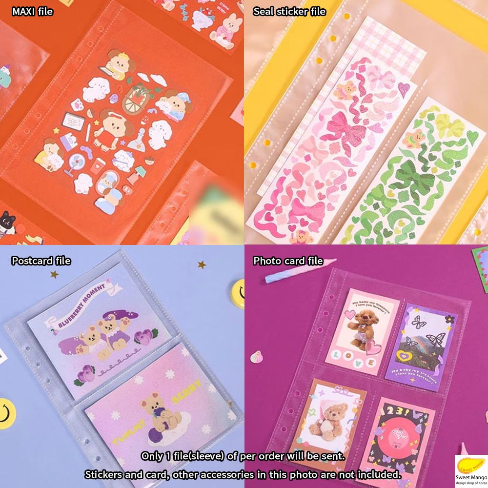 SM KOREA A5 6 отверстий сменный файл рукав фотокарта печать наклейка чехол для открыток Idol Collect держатель для файлов для хранения