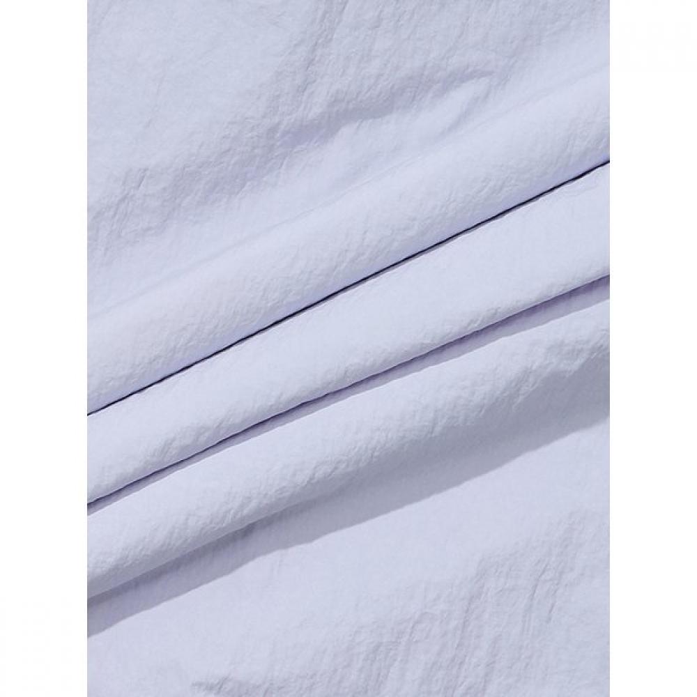 Women S Shirring Ribbon Woven Short Sleeve Lilac