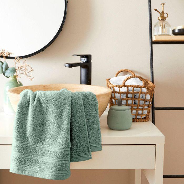 Lot de 6 serviettes de toilette éponge "Spa" 50 x 100 cm / 400 gr/m² - "Spa" Menthe