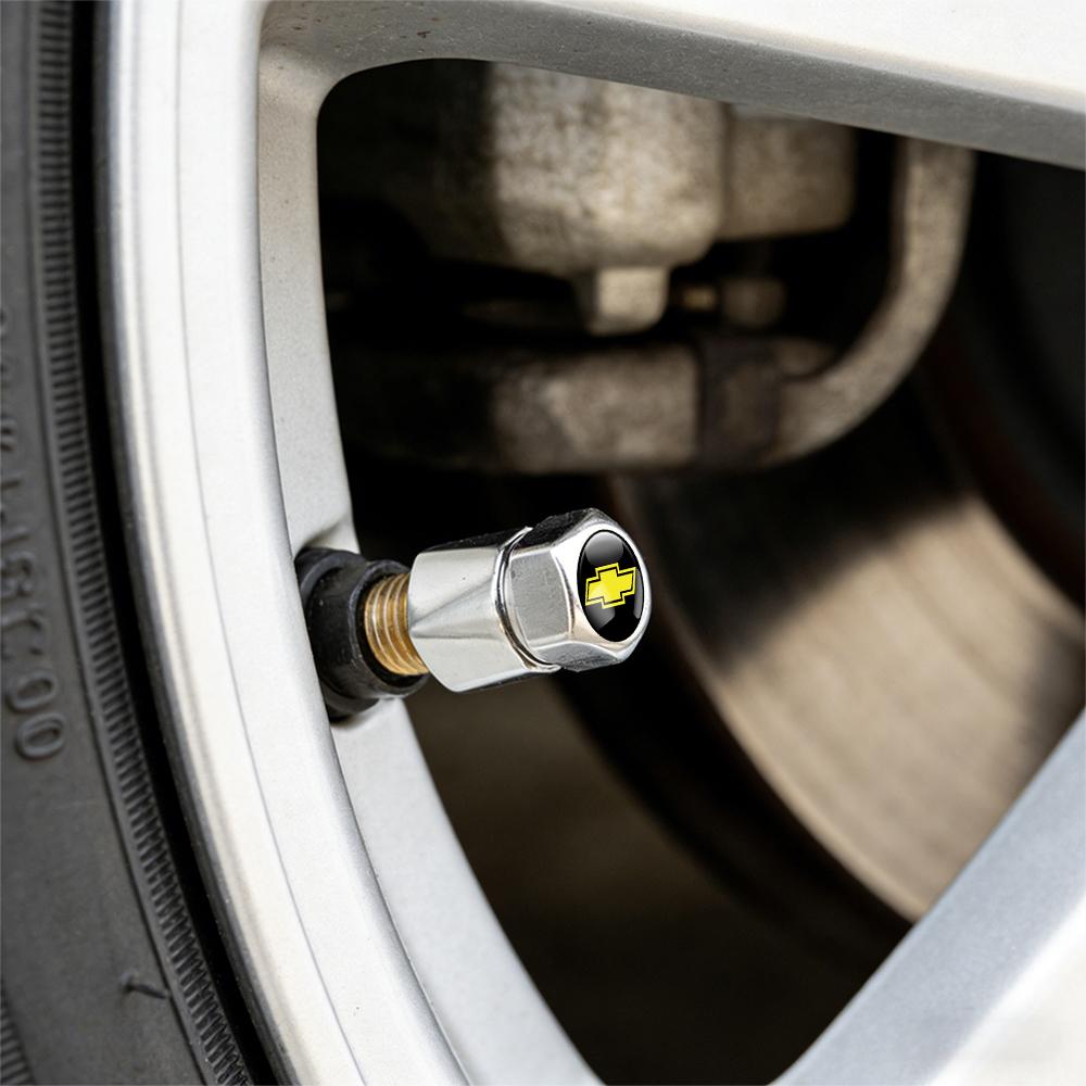 Car Wheel Tire Valve Stem Cap Rim Tyre Cover Accessory For Chevrolet Cruze Captiva Sonic Spark Onix Orlando Sail Malibu Camaro KR4