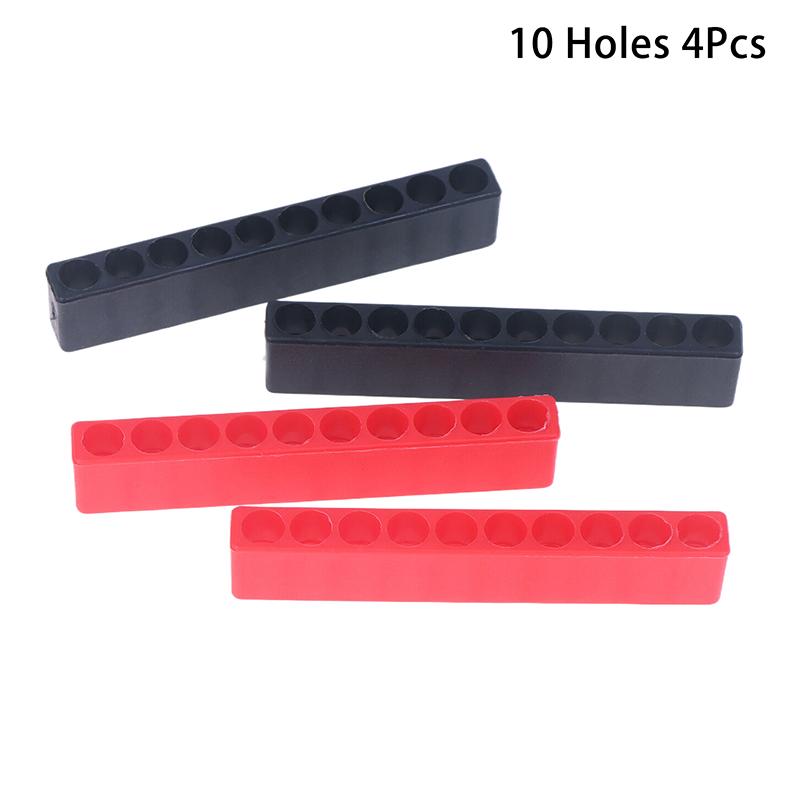 4 шт. Держатель для бит отвертки на 10/12 отверстий, мягкий резиновый органайзер, шестигранный хвостовик 1/4 дюйма, подставка-кейс для бит отвертки и сверла, электроинструмент