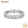 Tancise Classic 925 Sterling Silver  Zircon Ring Ladies Jewelry Wedding Promise Party Gift