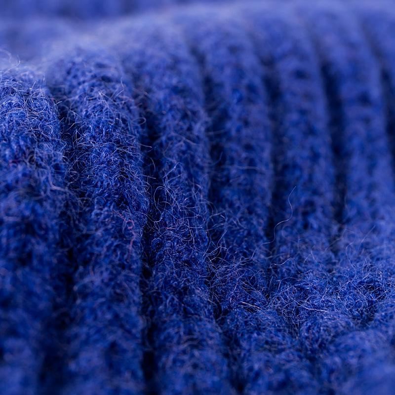 Europe, America autumn and winter knitted hat women's warm thickened melon fur hat outdoor three-needle wool hat men's cold hat adult