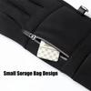 Winter Gloves Sports Bike Snow Bicycle Gloves Touchscreen Windstop Silicone Cycling Ski Waterproof Gloves Black