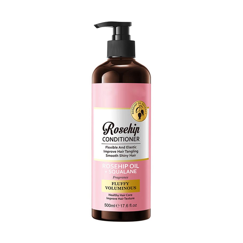 500ML Rosehip Oil Conditioner with Long Lasting Rose Fragrance for Nourished Smooth and Voluminous Hair Daily Hydrating Hair Mask