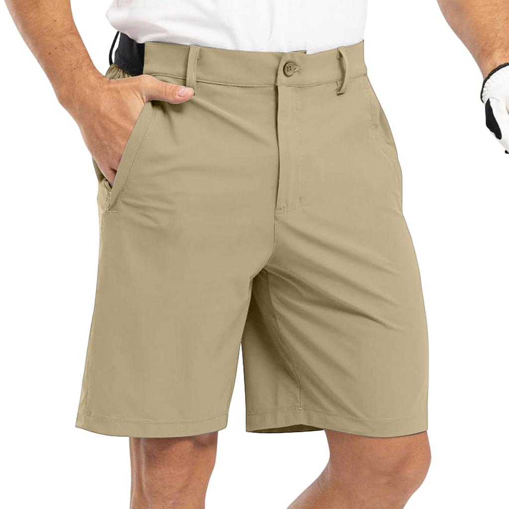 Мужские Шорты для Гольфа в Стиле Business Casual, Эластичные, Легкие, Спортивные, с Карманами, для Работы и Активного Отдыха на Открытом Воздухе