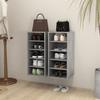 VidaXL Shoe Cabinets 2 Pcs Concrete Grey 31.5x35x70 Cm Chipboard