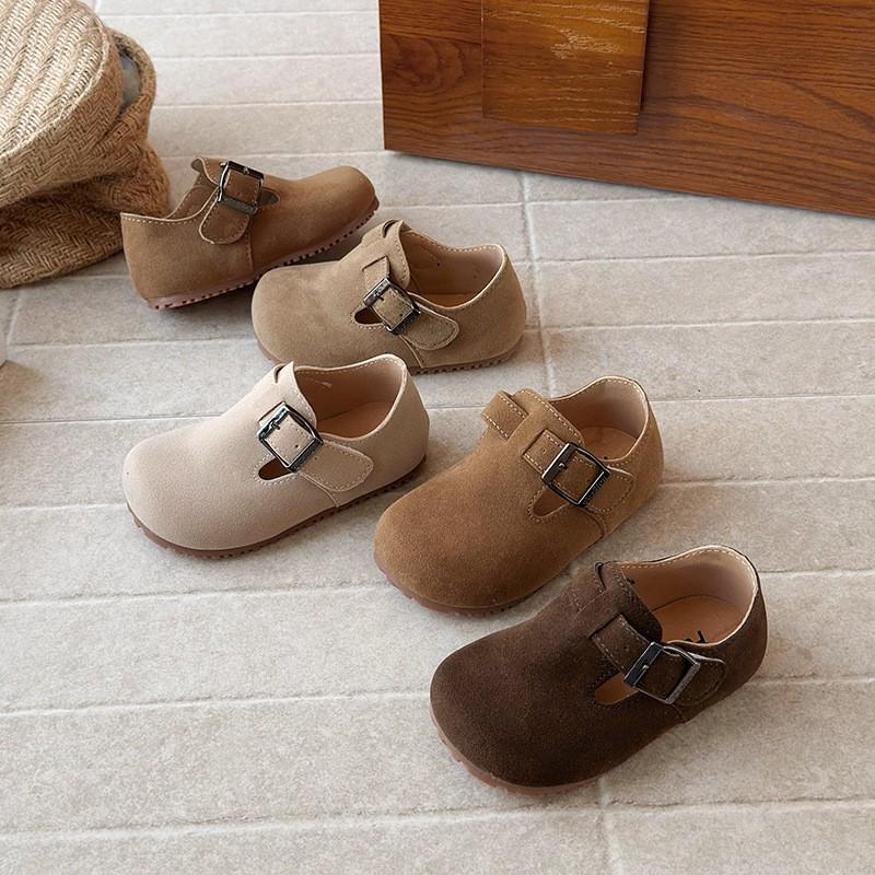 Детские ретро-сандалии в стиле Birkenstock, без застежек, 2026, нейтральные тона, мягкая подошва, для малышей, повседневные мокасины