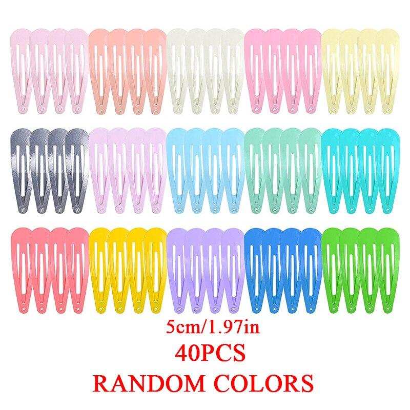 40Pcs Girls Hair Clips Candy Color Dripping Hair Clip Princess Barrette Korean Hairpins Headdress Hair Accessories for Girls