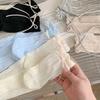 Socks For Women Korean Style New Solid Color Sweet Lolita Thin Socks Cute Breathable Bow Japanese Fashion Long Socks Female Mesh
