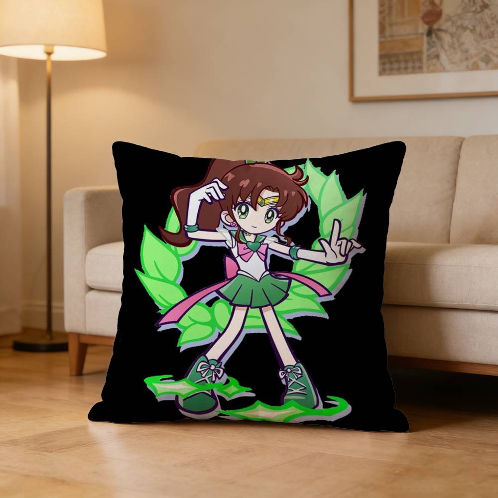 Makoto Kino Sailor Jupiter Pillow Case For Sofa Living Room Home Office Decor Protective Cover